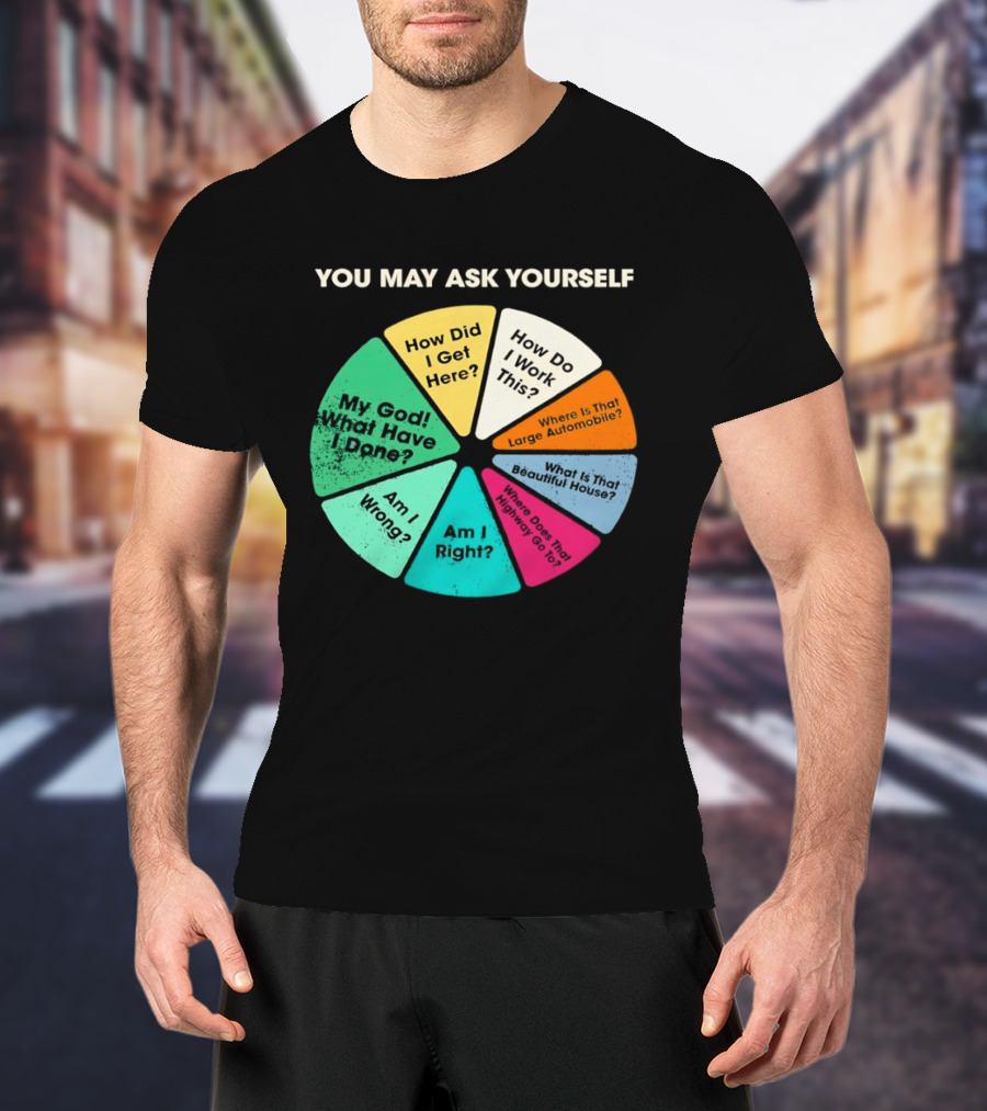 Talking Heads Pie Chart Lyrics You May Ask Yourself Once In A Lifetime T-Shirt
