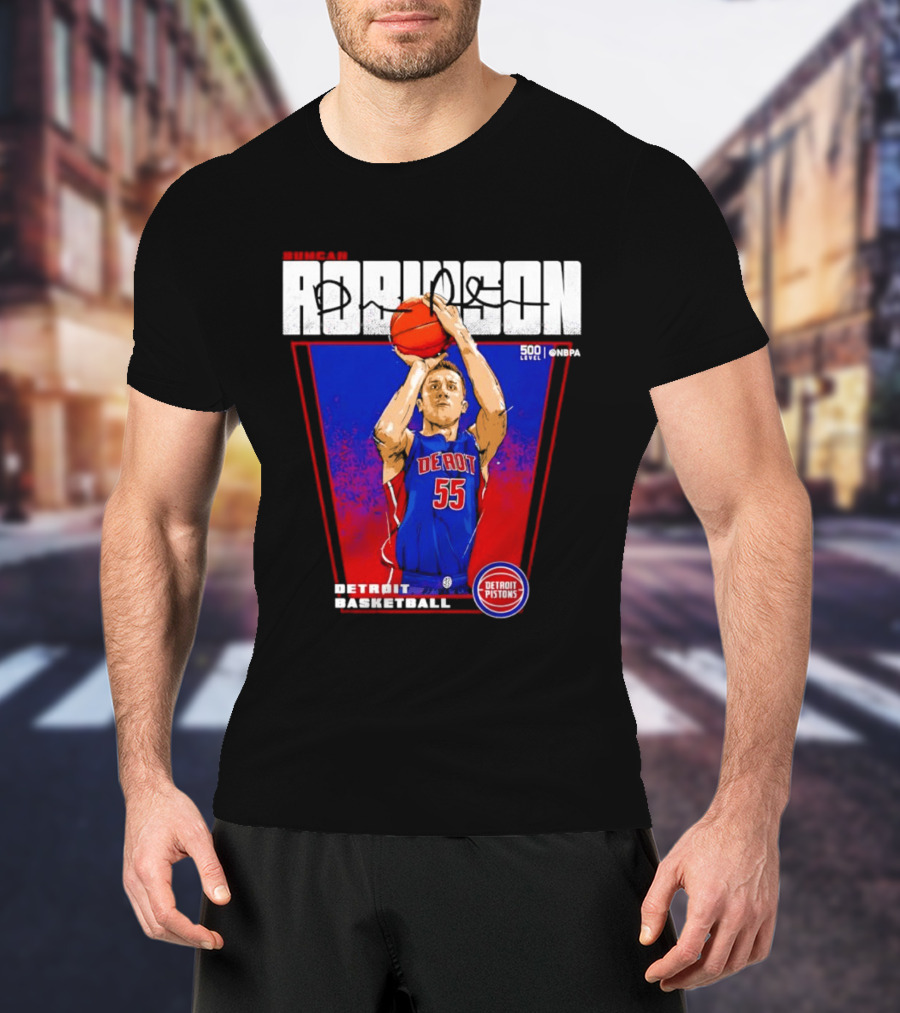 Duncan Robinson Detroit Pistons Basketball NBA Number 55 T-Shirt