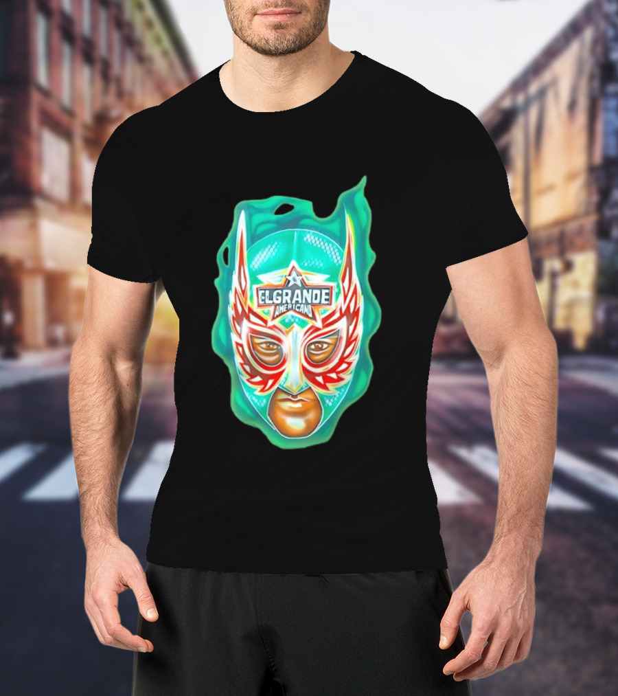 El Grande Americano Luchador Mask Art Bright T-Shirt