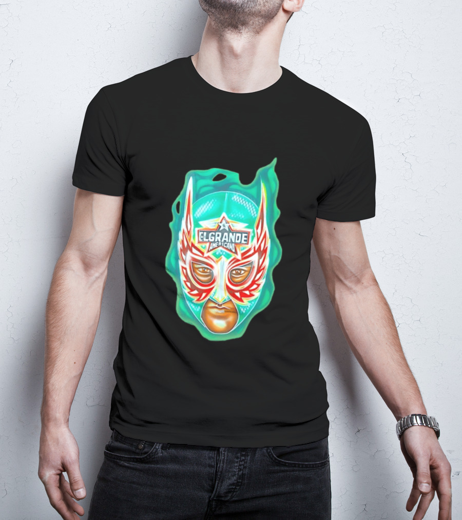 El Grande Americano Luchador Mask Art Bright T-Shirt
