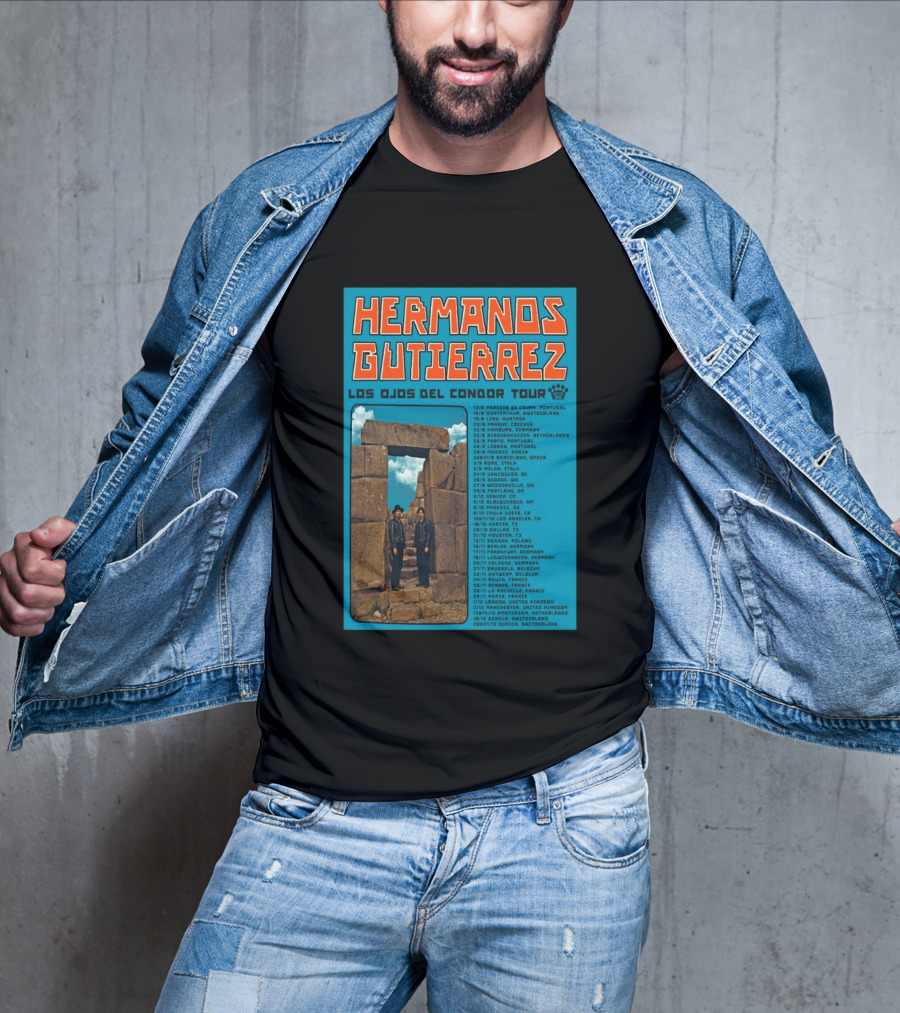 Hermanos Gutierrez Los Ojos Del Condor Tour 2026 Portugal Switzerland Germany Netherlands Spain USA Mexico Canada T-Shirt