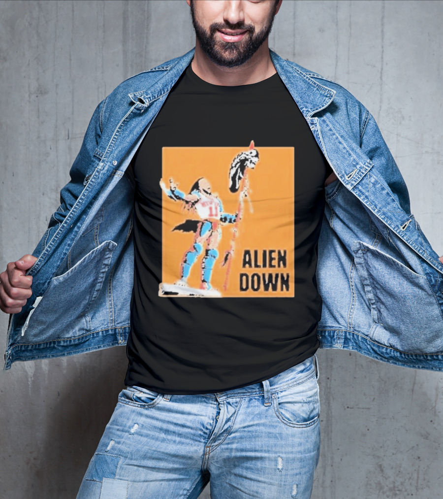 Jalen Brunson Knicks 11 Alien Down Spurs Wemby T-Shirt