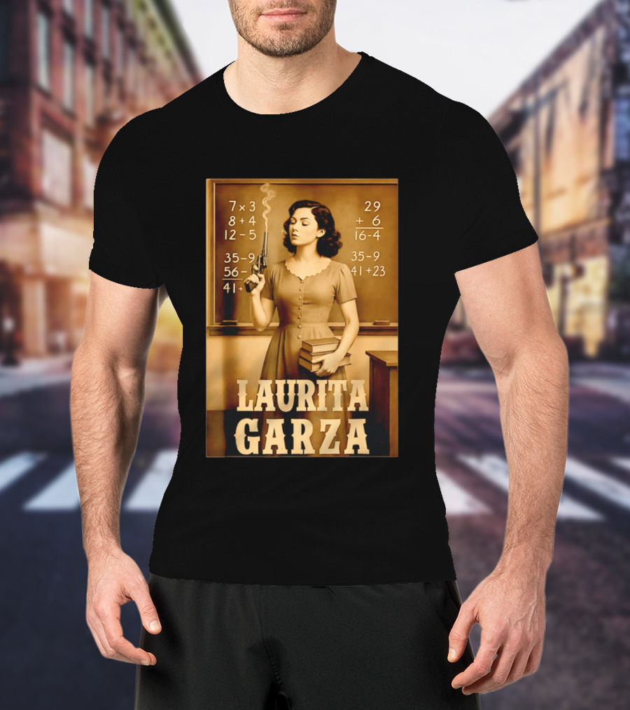 Laurita Garza Vintage Western Classroom Scene T-Shirt