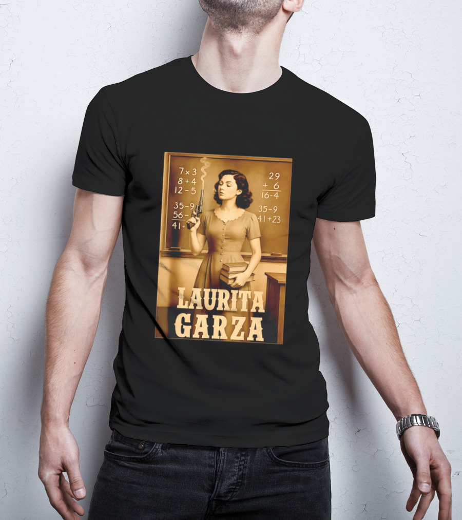 Laurita Garza Vintage Western Classroom Scene T-Shirt
