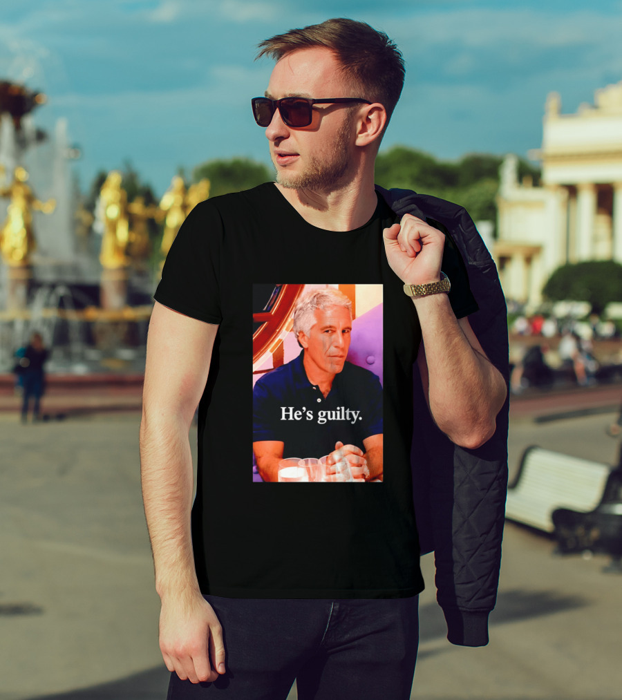 Lil Pump Epstein He's Guilty Controversial Meme T-Shirt