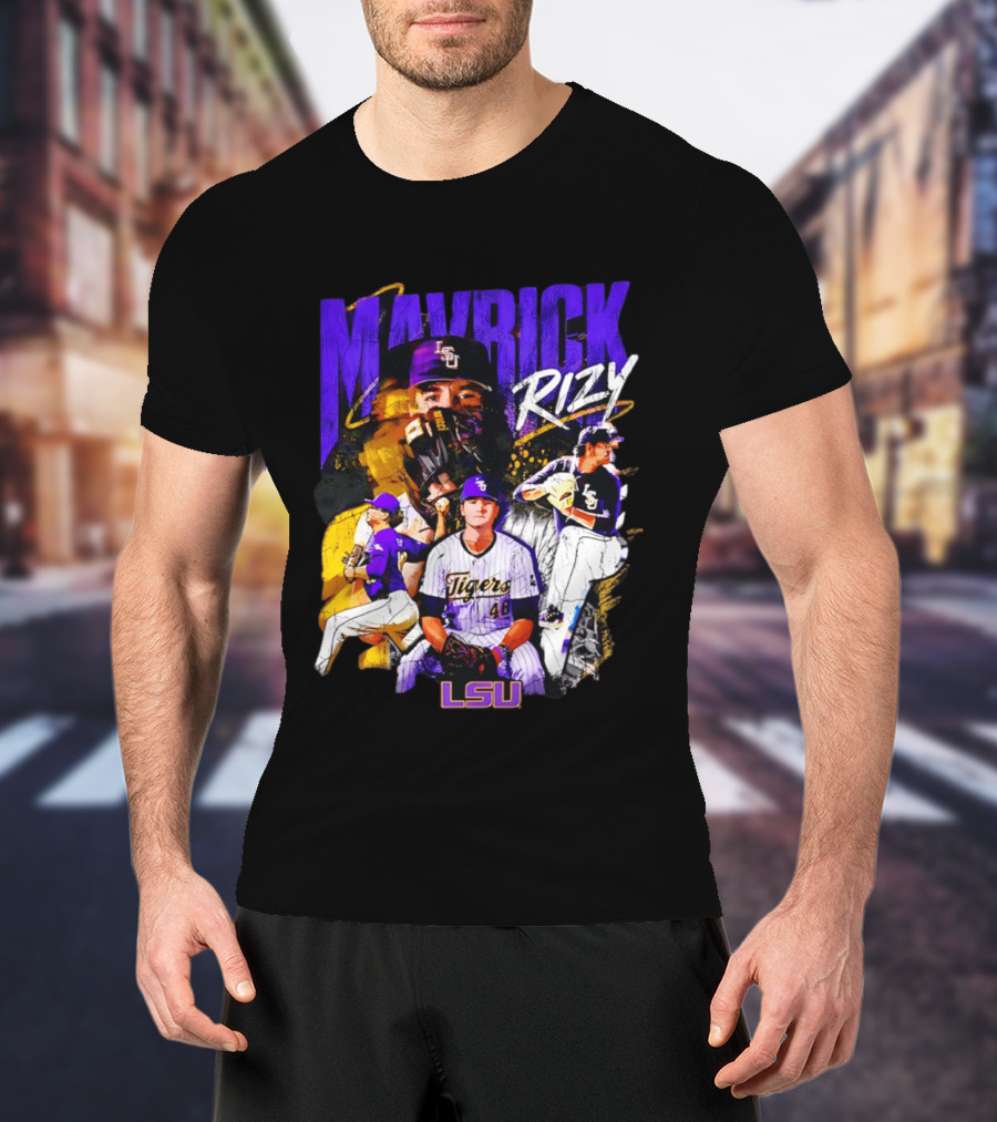 LSU Tigers Mavrick Rizy Baseball Collection T-Shirt