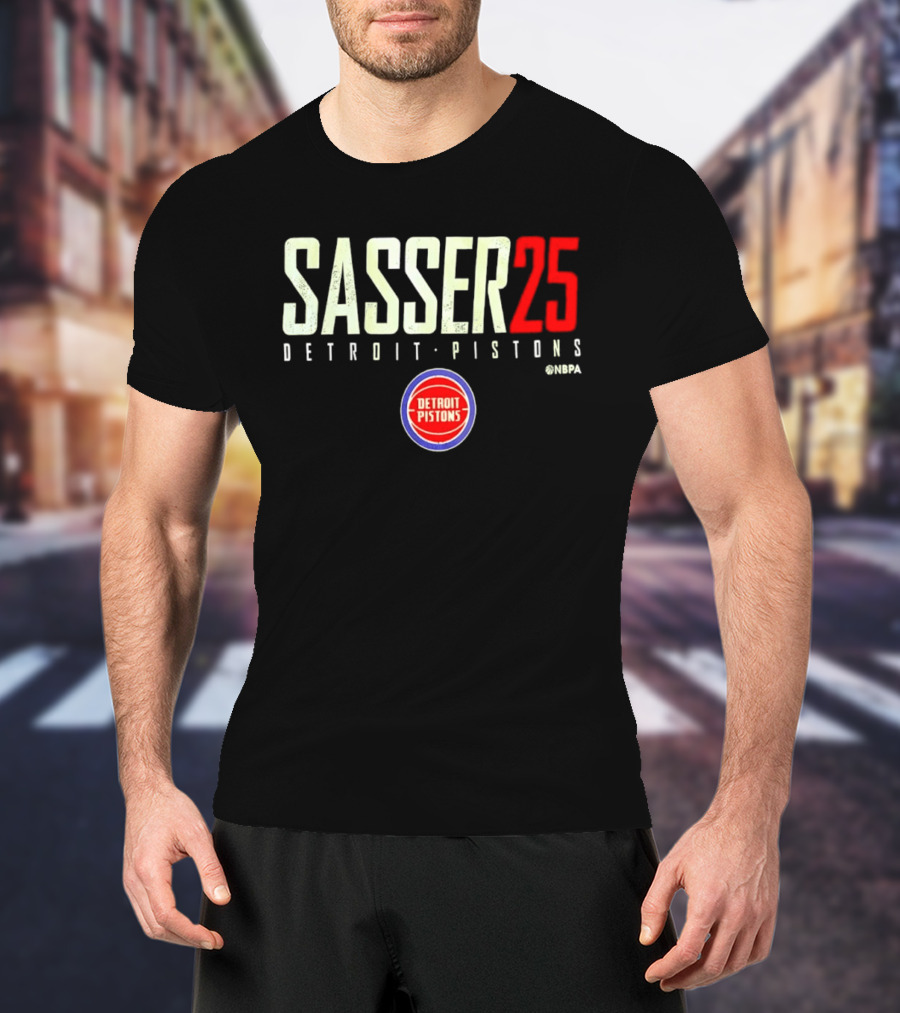 Sasser 25 Detroit Pistons NBA Basketball Marcus Sasser T-Shirt