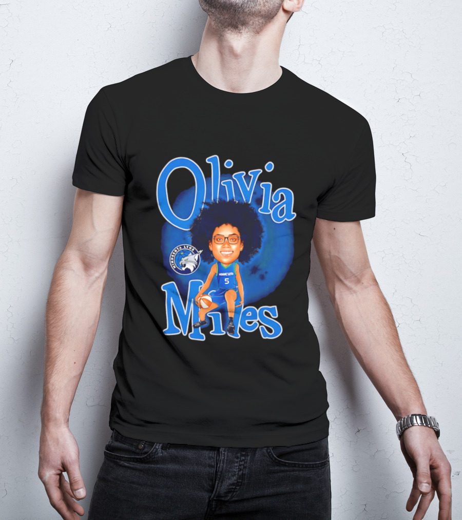 Olivia Miles Minnesota Lynx Basketball Player Caricature T-Shirt
