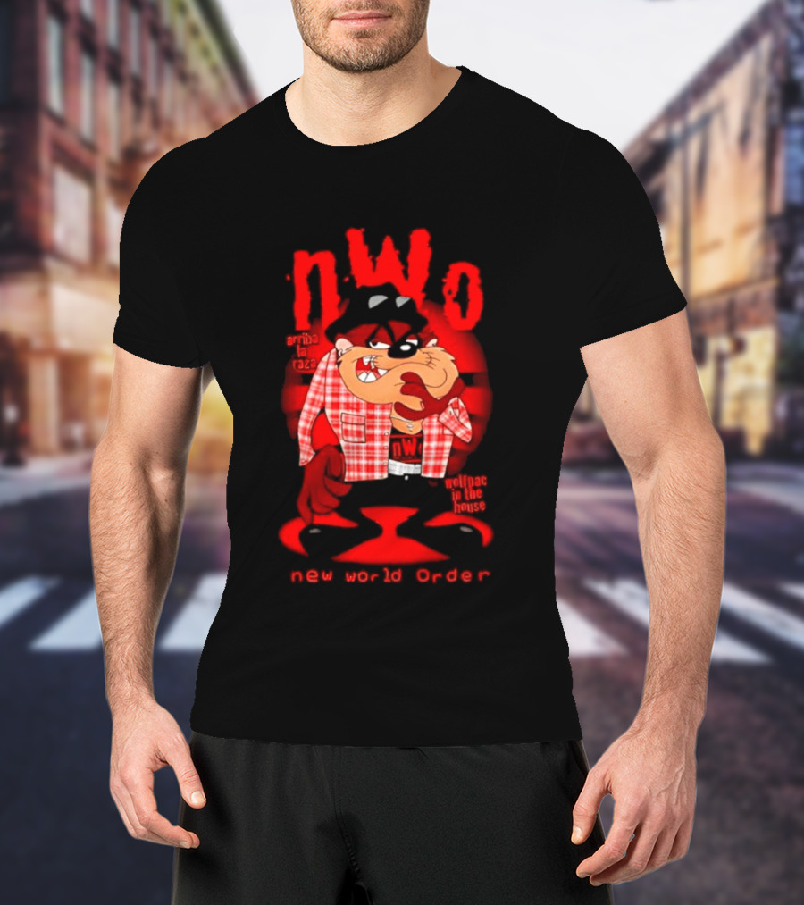 NWo Wolfpac Taz Tasmanian Devil New World Order Arriba La Raza T-Shirt