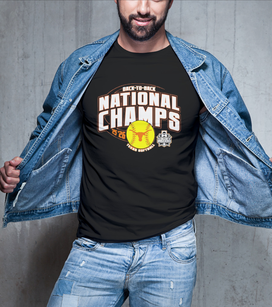 Back To Back National Champs 2026 Texas Softball T-Shirt