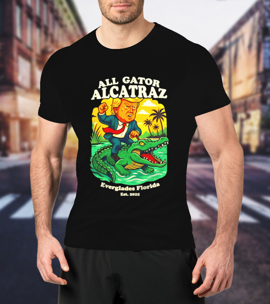 All Gator Alcatraz Everglades Florida Est 2025 T-Shirt