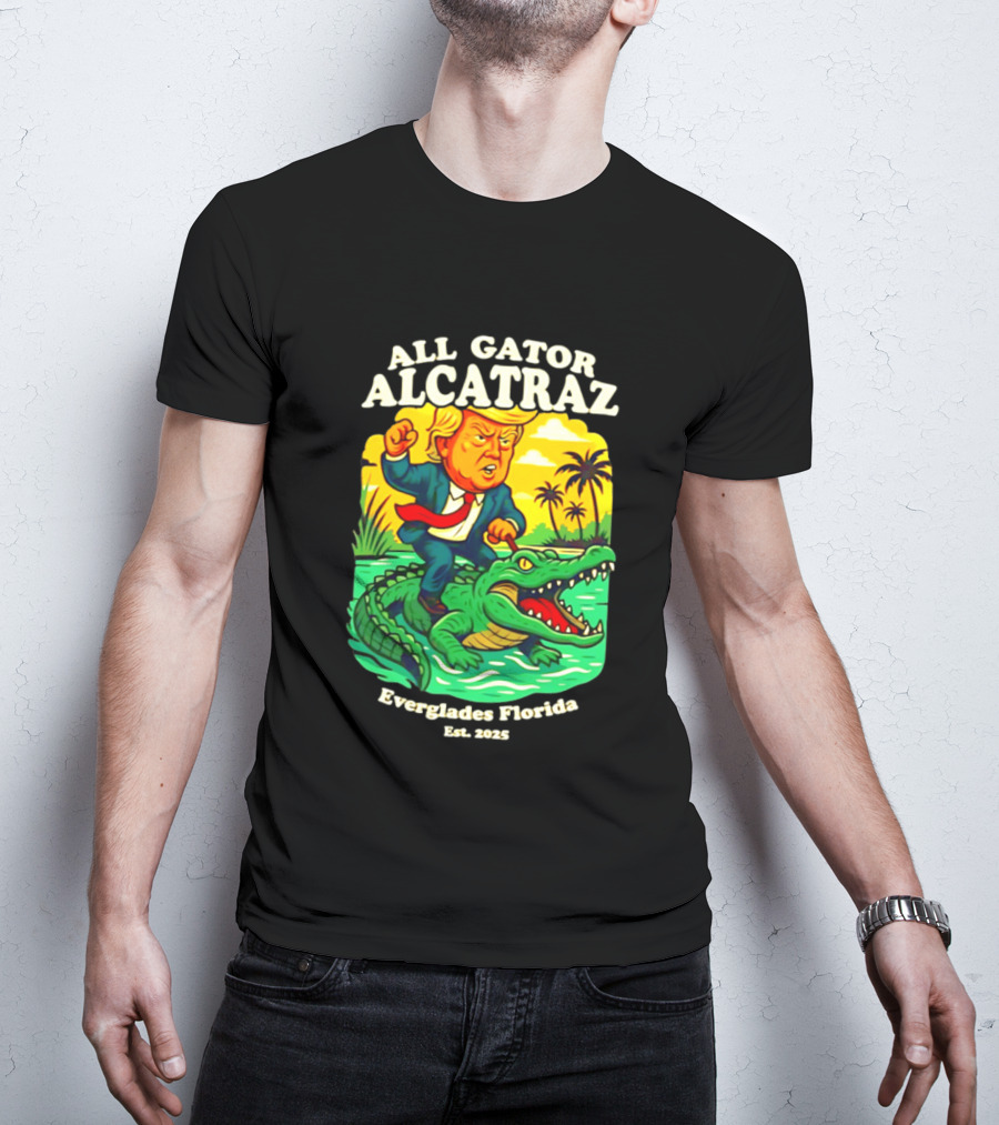 All Gator Alcatraz Everglades Florida Est 2025 T-Shirt