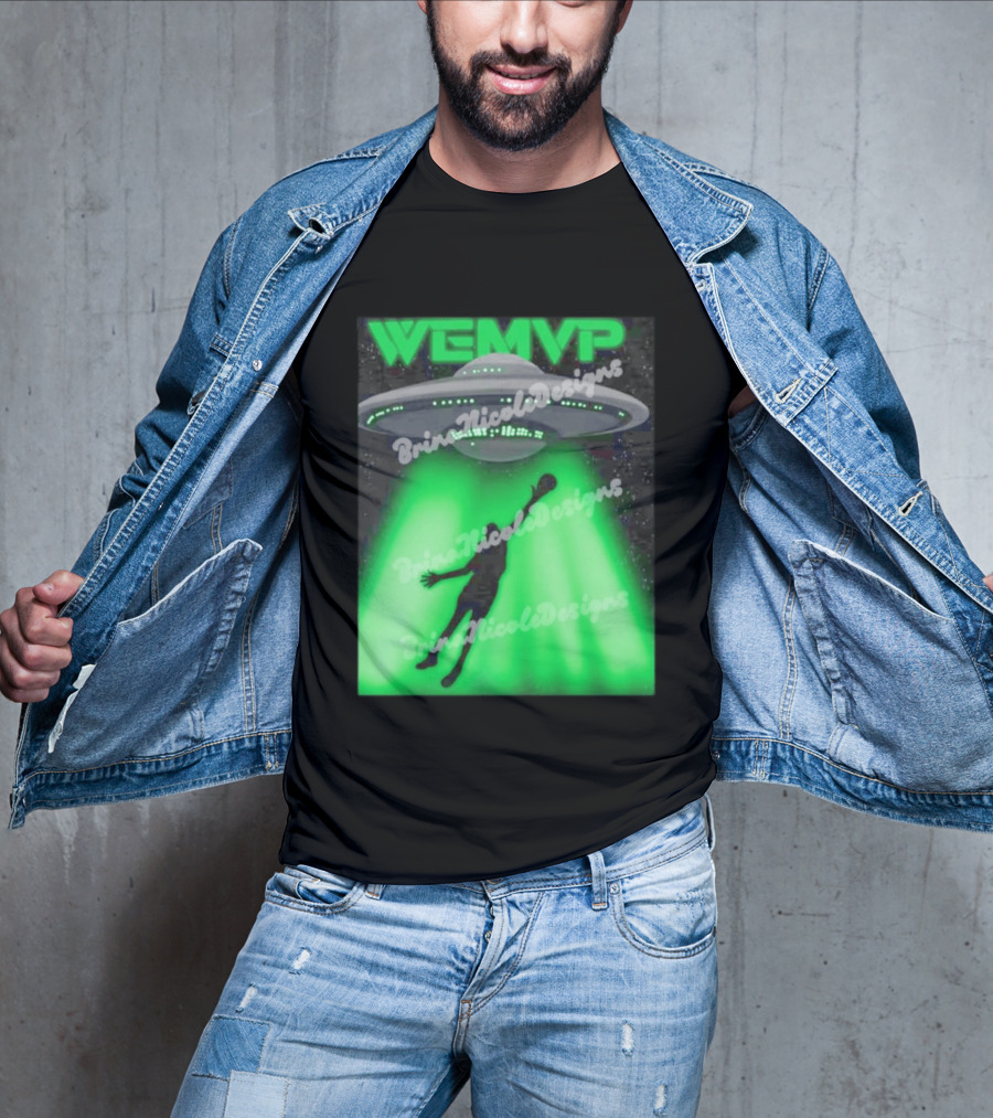 WEMVP Victor Wembanyama UFO Alien Abduction Basketball Player T-Shirt