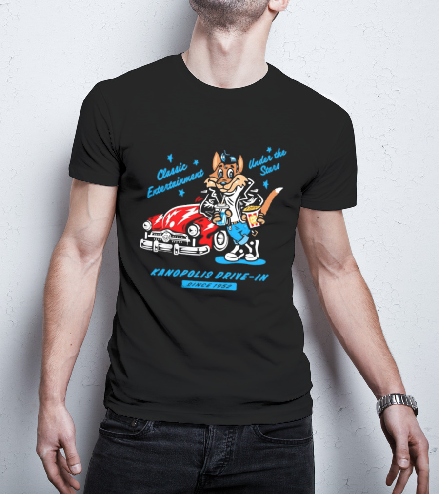Kanopolis Drive In Wolf Classic Entertainment Under The Stars Since 1952 T-Shirt