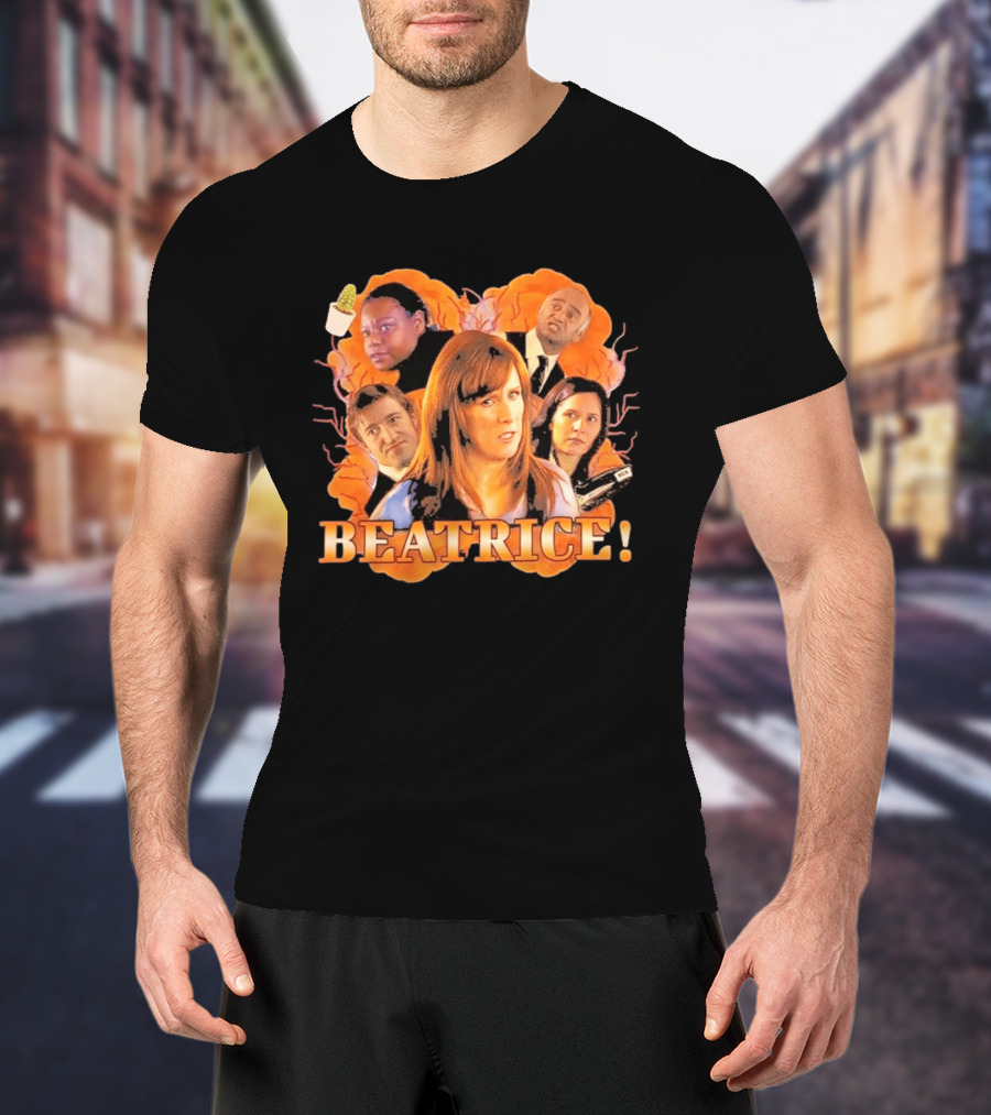 Doctor Who Beatrice Characters With Orange T-Shirt