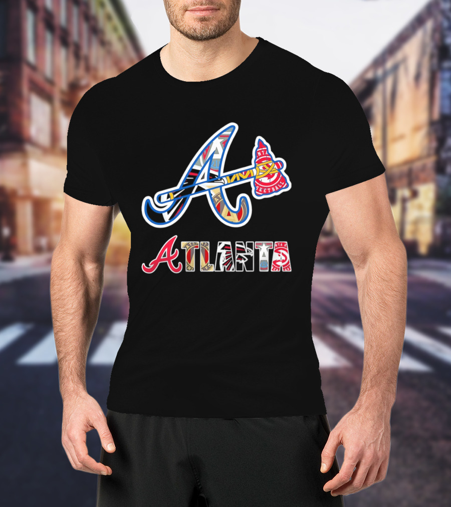 ATL Braves Falcons Hawks United Atlanta Major Sports Team Mashup T-Shirt