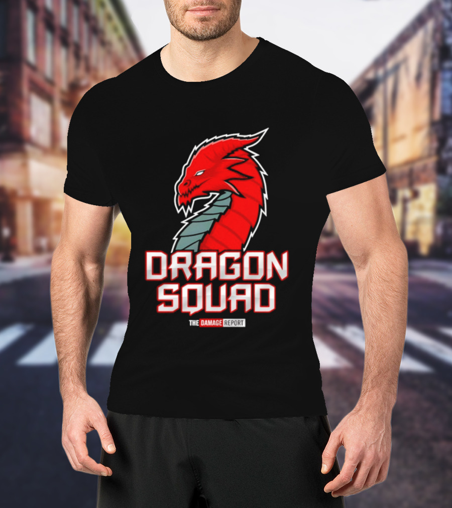 Dragon Squad The Damage Report Red Dragon Head T-Shirt