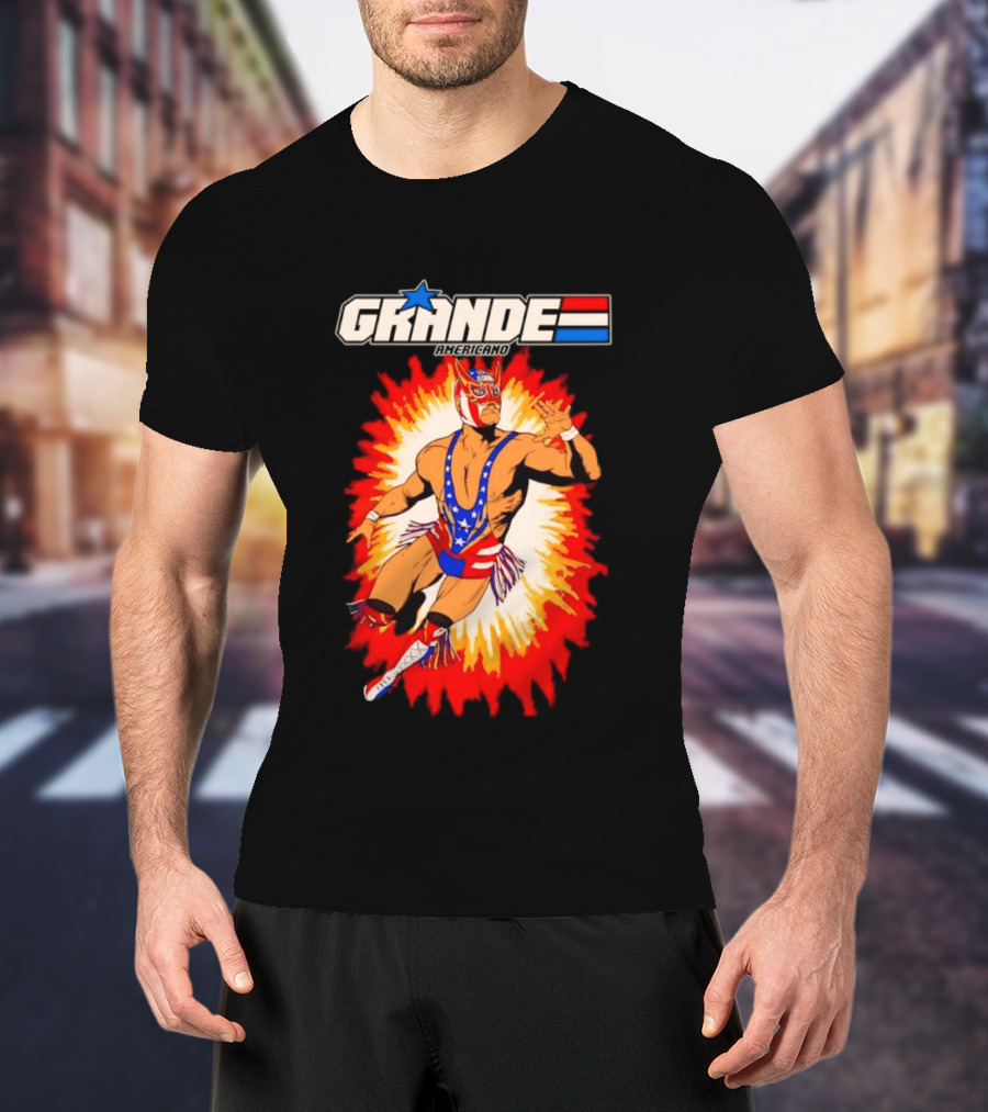 Grande Americano Luchador Wrestling Starburst T-Shirt
