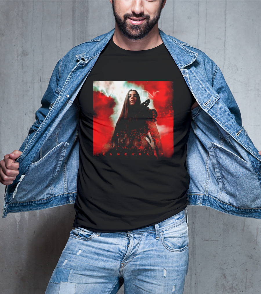 Evanescence Sanctuary Red Atmospheric Album Cover T-Shirt