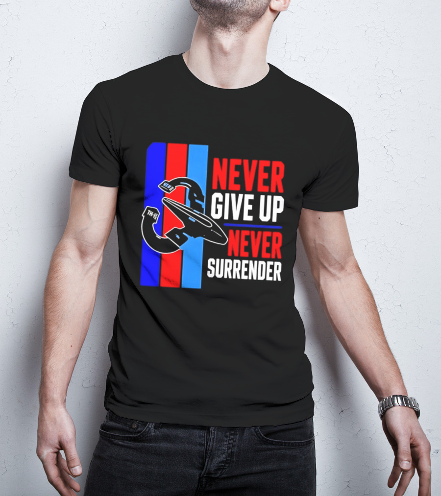 Galaxy Quest Never Give Up Never Surrender NSEA Protector Starship T-Shirt