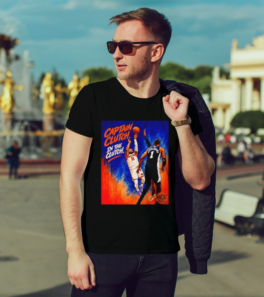 Captain Clutch Jalen Brunson Vs Victor Wembanyama Knicks Basketball Mexico T-Shirt