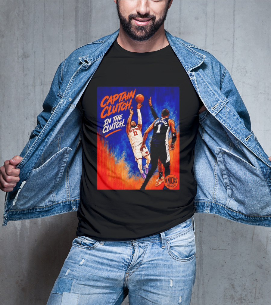 Captain Clutch Jalen Brunson Vs Victor Wembanyama Knicks Basketball Mexico T-Shirt