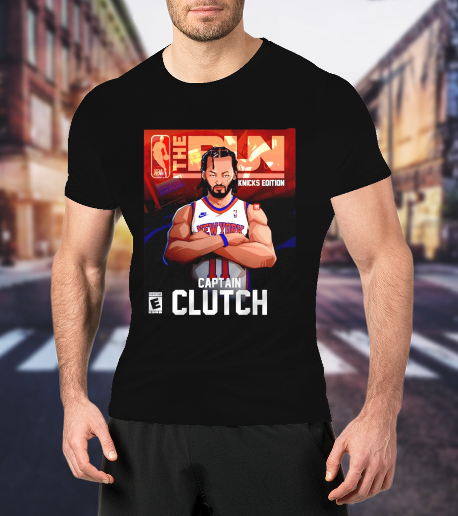 Jalen Brunson New York Knicks Edition The Run Captain Clutch NBA T-Shirt