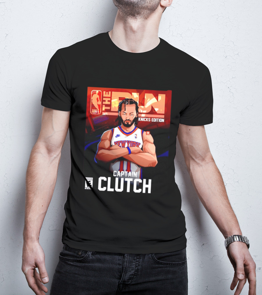 Jalen Brunson New York Knicks Edition The Run Captain Clutch NBA T-Shirt