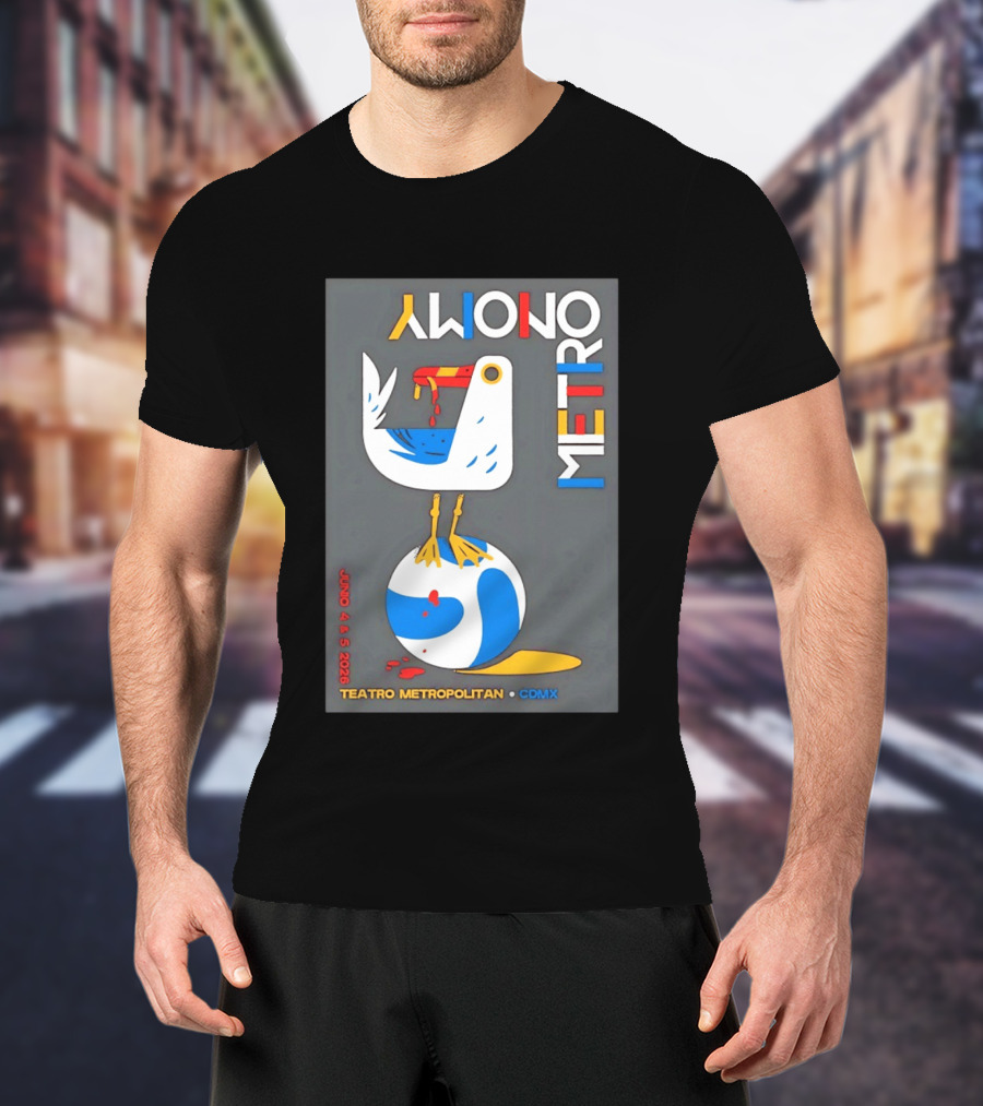 Teatro Metropolitan CDMX Junio 4 5 2026 Metronomy Event Bird T-Shirt