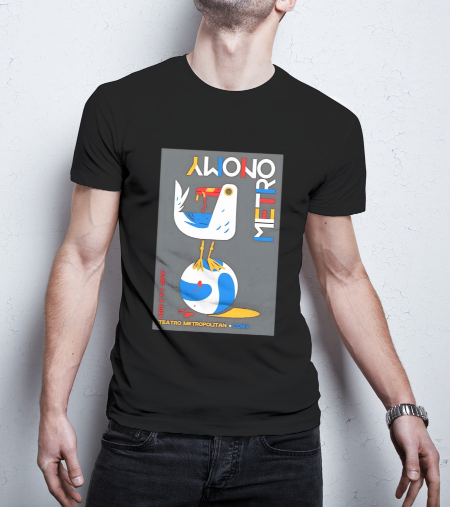 Teatro Metropolitan CDMX Junio 4 5 2026 Metronomy Event Bird T-Shirt
