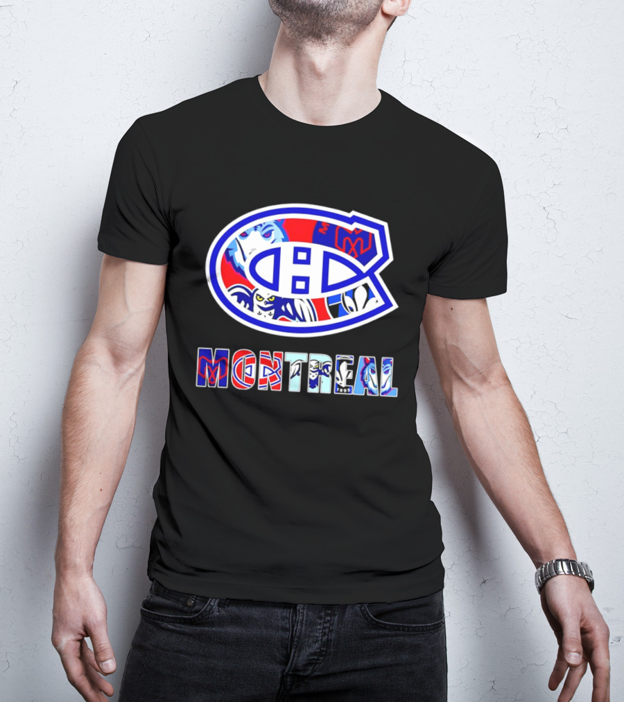 Montreal Canadiens And Sports Teams Emblem Montage T-Shirt