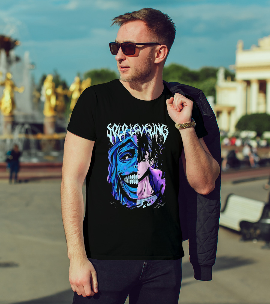 Solo Leveling Split Face Cotton Anime T-Shirt