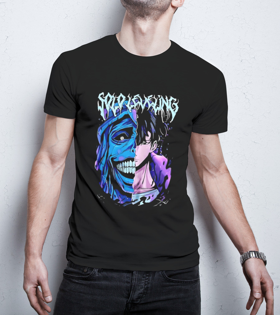 Solo Leveling Split Face Cotton Anime T-Shirt