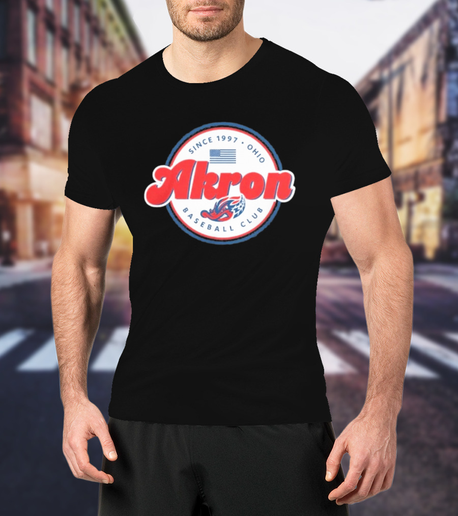 Since 1997 Akron Ohio Baseball Club USA Flag T-Shirt