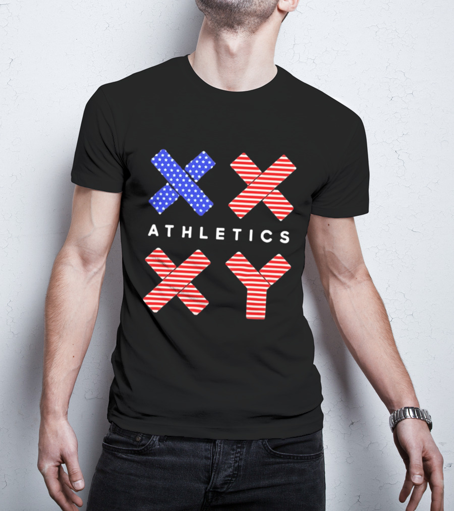 Athletics USA Flag Patterned XX XY T-Shirt