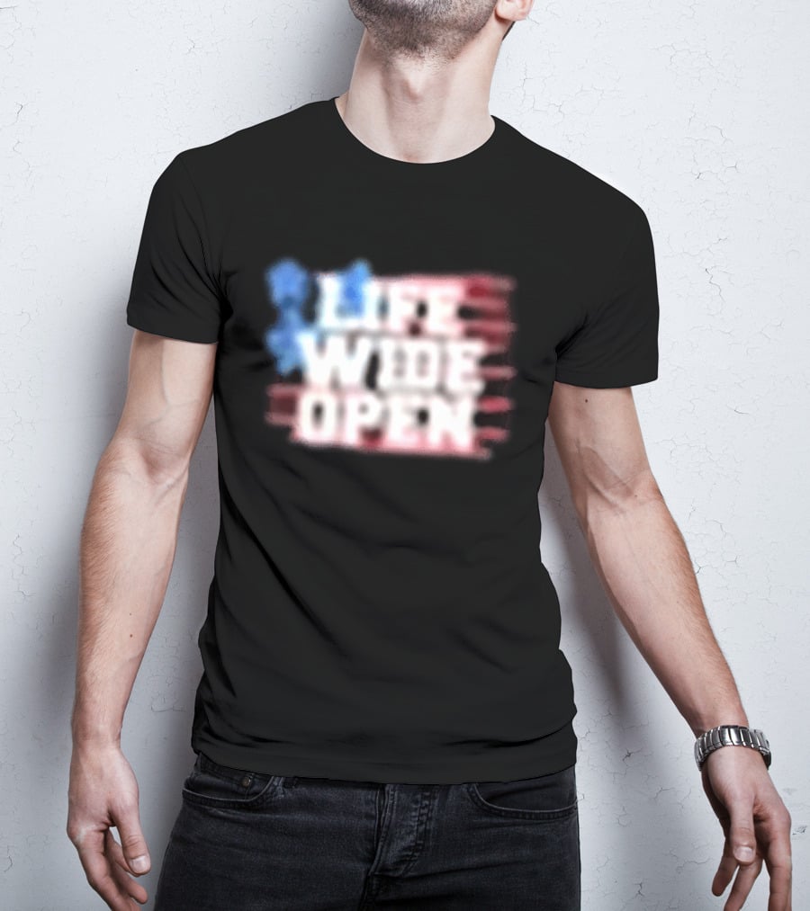 Cboystv Life Wide Open Patriotic Stars T-Shirt