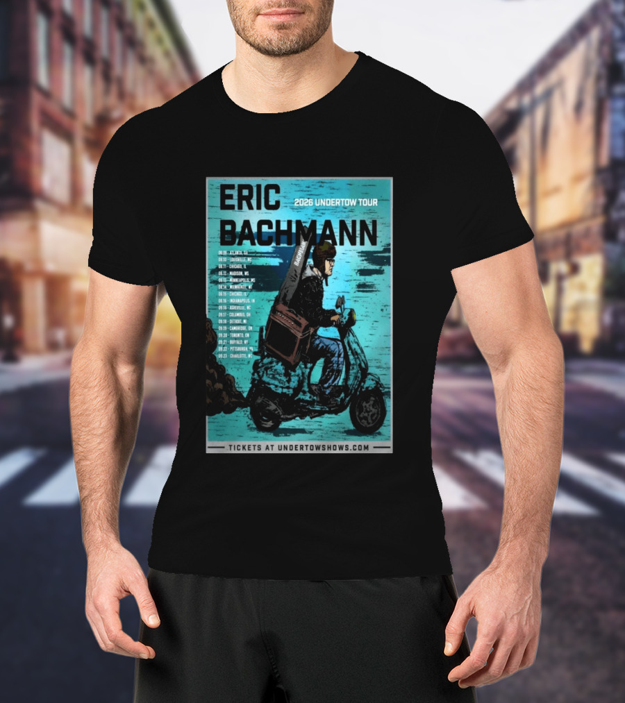 Eric Bachmann 2026 Undertow Tour With Dates And Cities T-Shirt