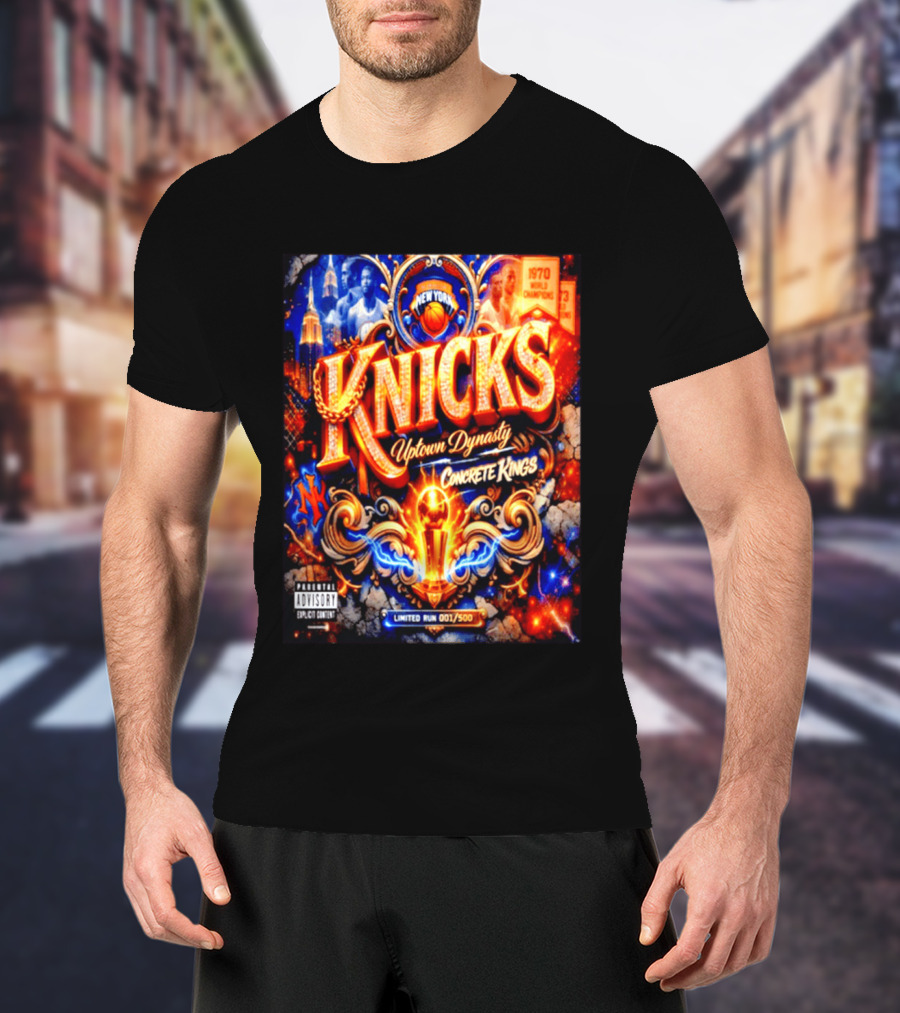 New York Knicks Uptown Dynasty Concrete Kings 1970 World Champions Limited Run T-Shirt