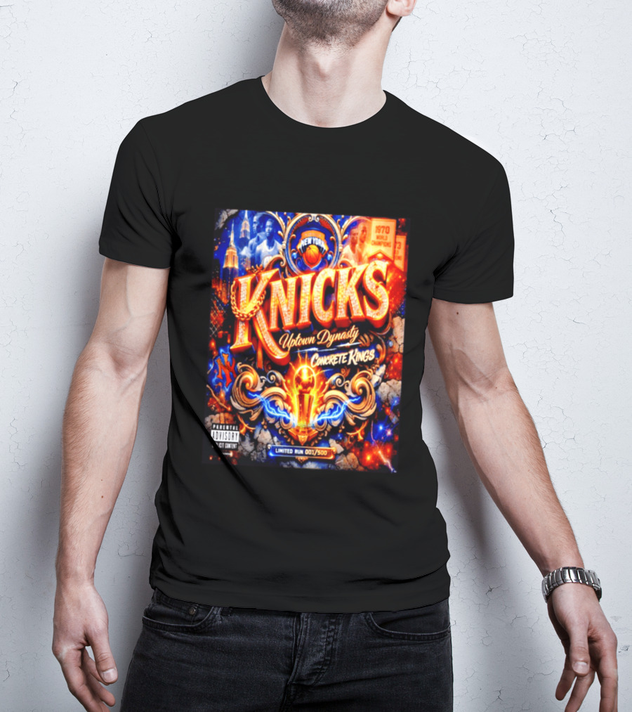 New York Knicks Uptown Dynasty Concrete Kings 1970 World Champions Limited Run T-Shirt
