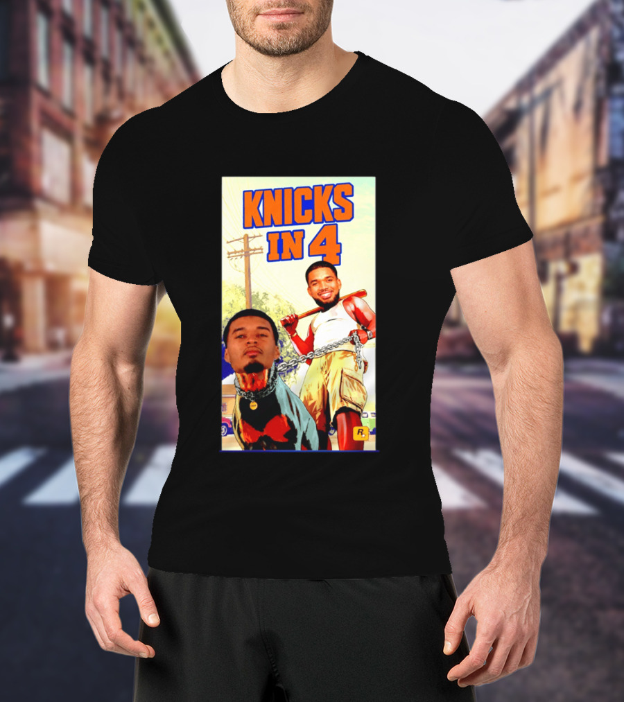 New York Knicks Knicks In 4 GTA V Meme San Antonio Spurs T-Shirt