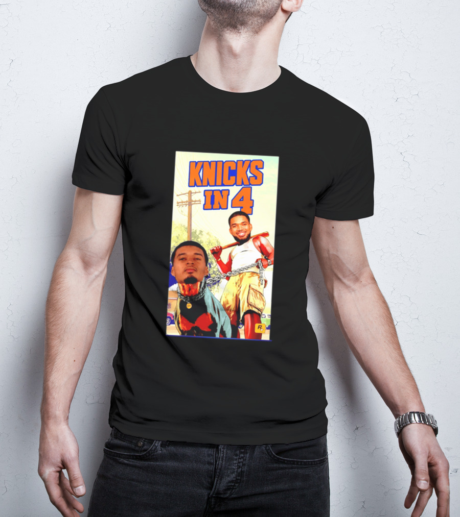 New York Knicks Knicks In 4 GTA V Meme San Antonio Spurs T-Shirt
