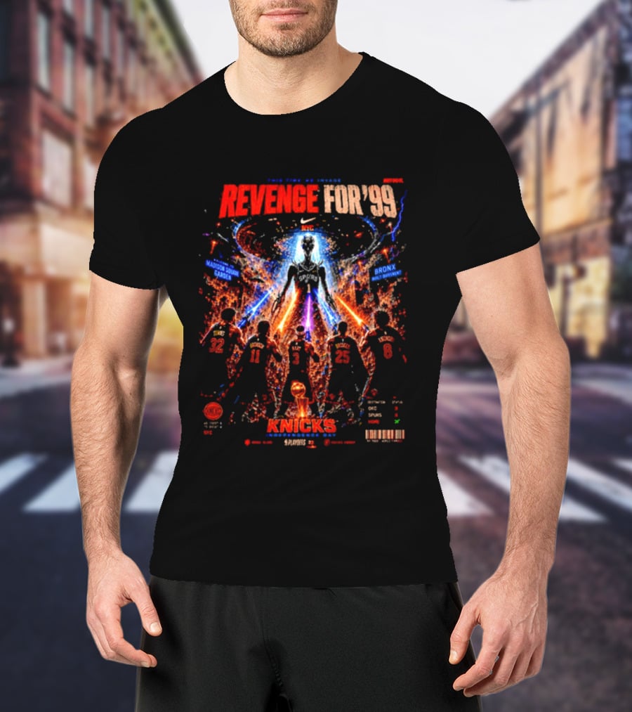 Revenge For '99 New York Knicks Madison Square Garden Bronx Basketball Legends T-Shirt