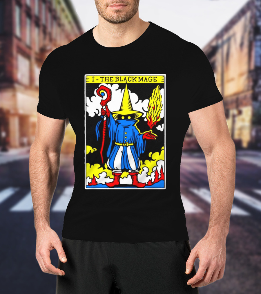I The Black Mage Tarot Card Retro Fantasy T-Shirt