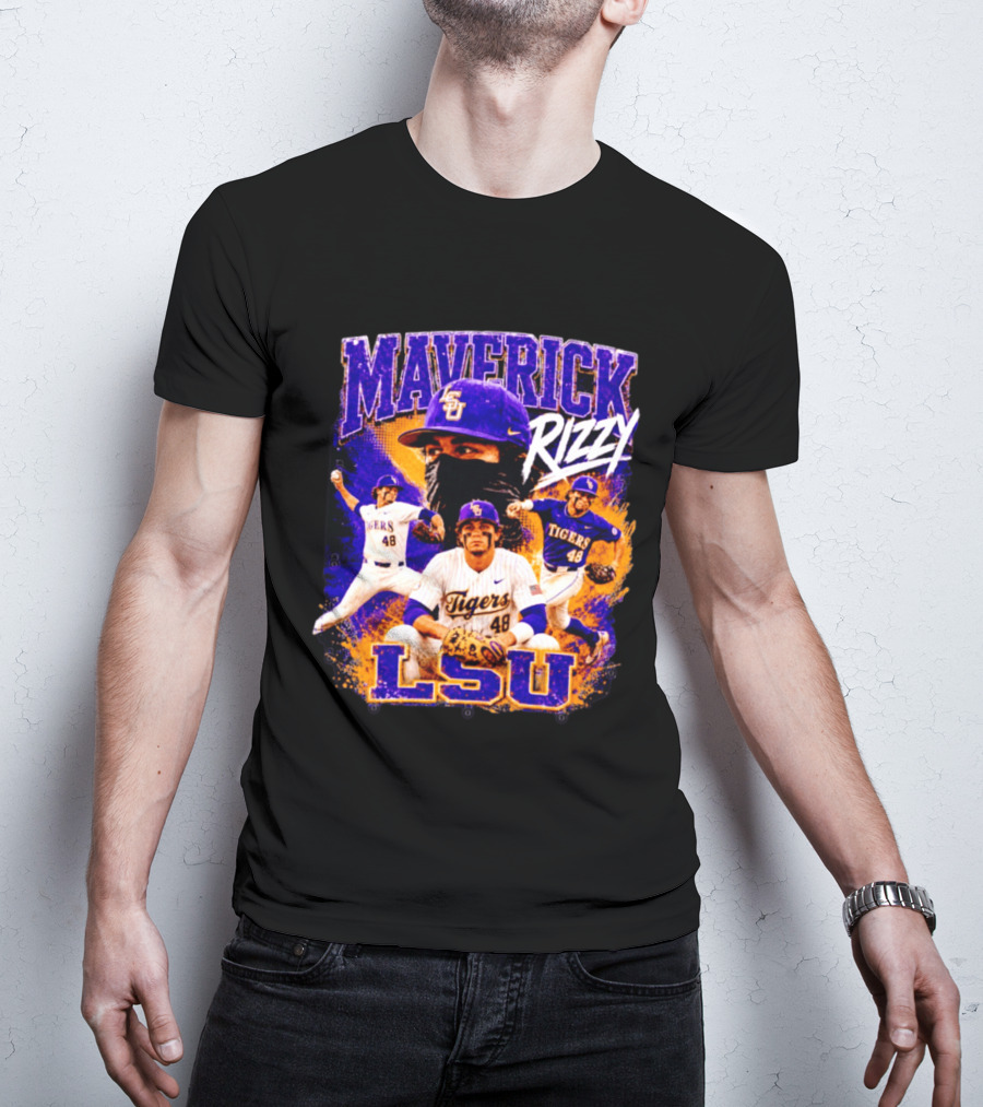 LSU Tigers Maverick Rizy Baseball Player Number 48 T-Shirt