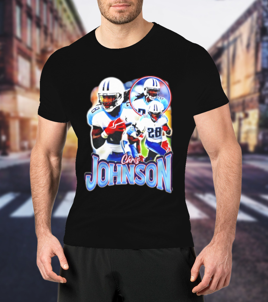 Chris Johnson Tennessee Titans 28 Vintage Style Retro Bootleg T-Shirt