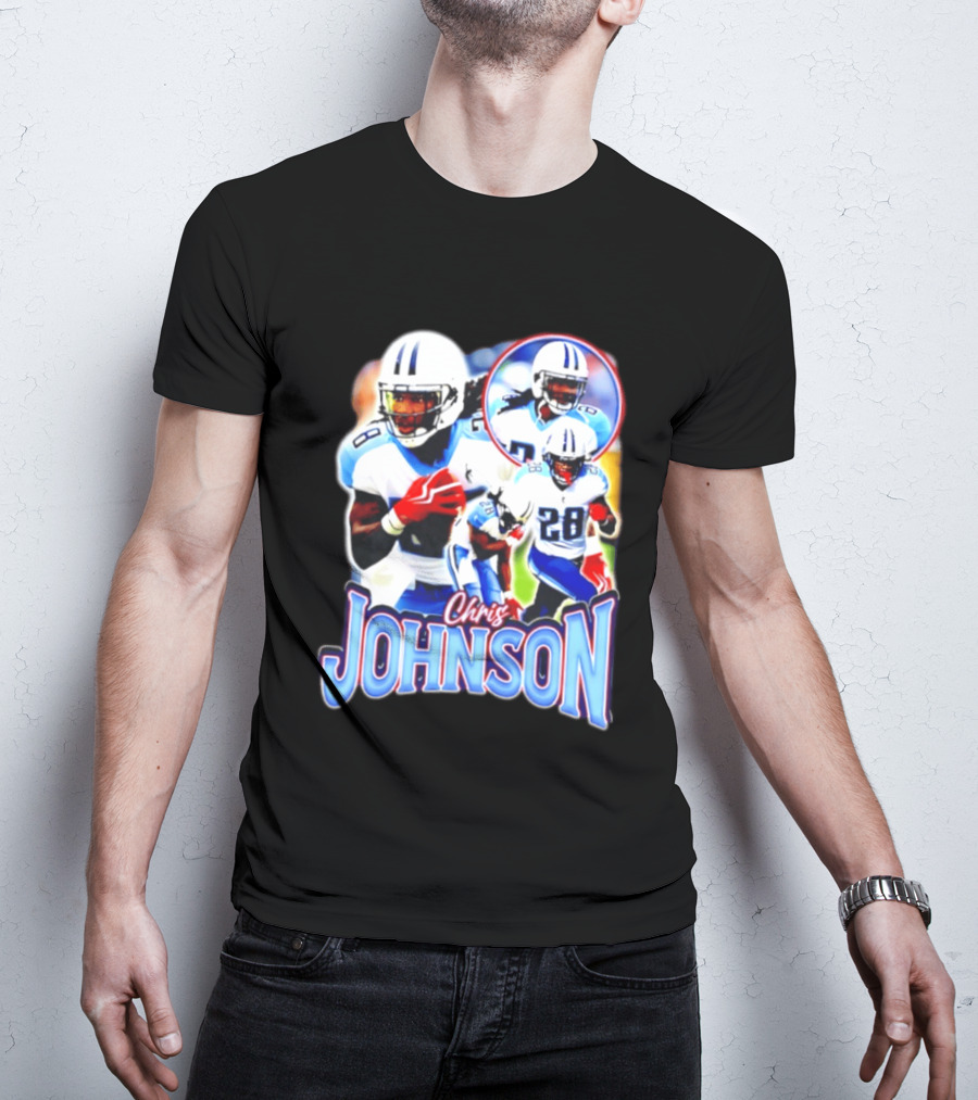 Chris Johnson Tennessee Titans 28 Vintage Style Retro Bootleg T-Shirt