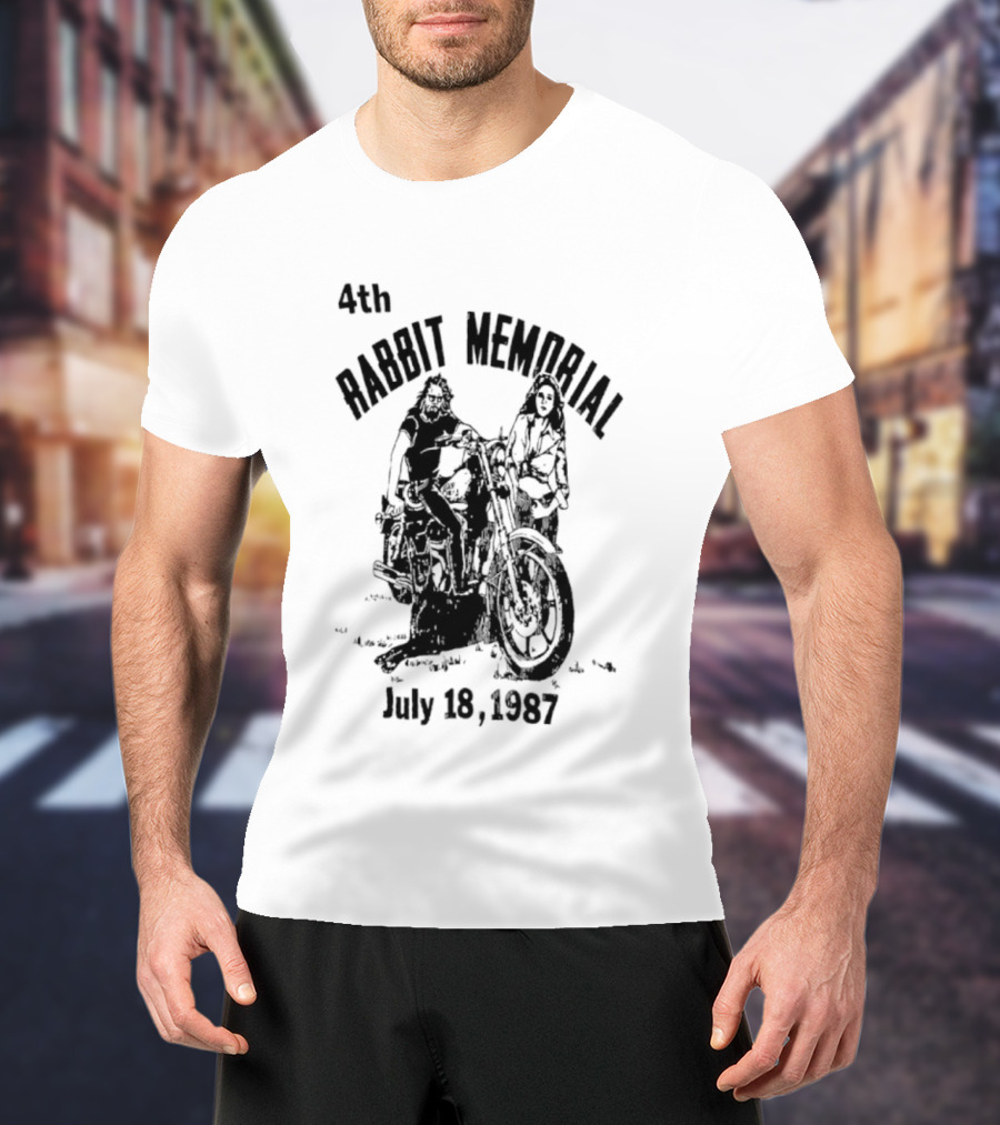 4th Rabbit Memorial July 18 1987 Motorcycle Riders T-Shirt