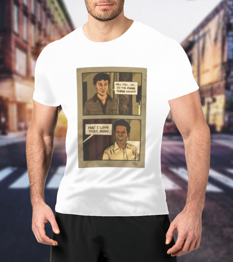 Interview With The Vampire X Cat's Doodle Dump Fang Thing Will You Do The Fang Thing Again Ha I Love That Man T-Shirt
