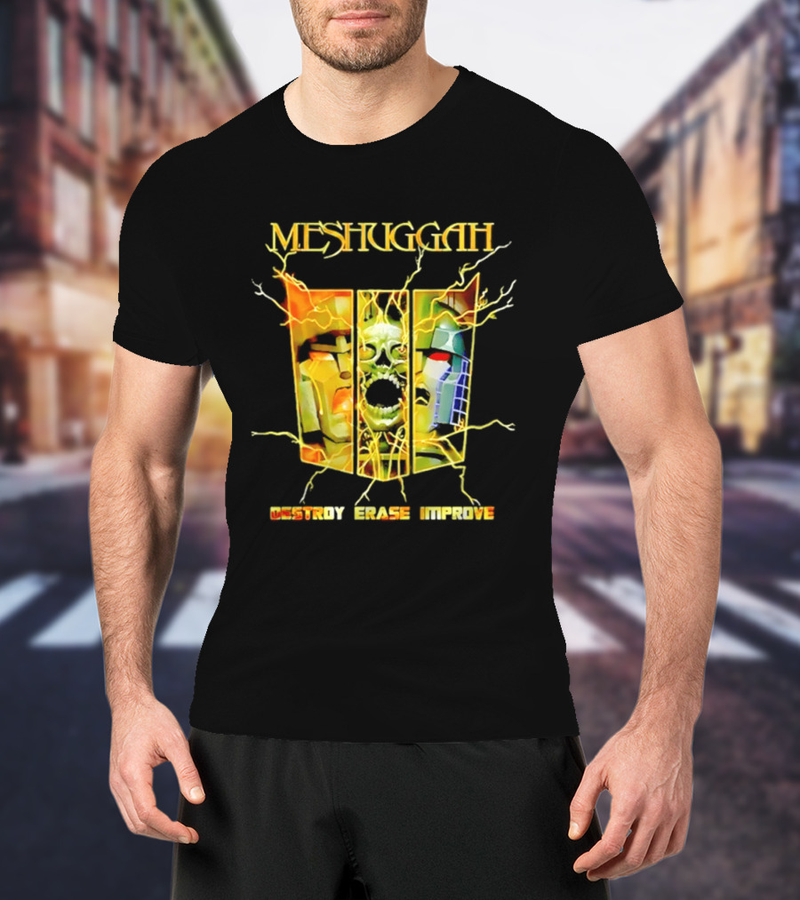 Meshuggah Destroy Erase Improve Skull T-Shirt