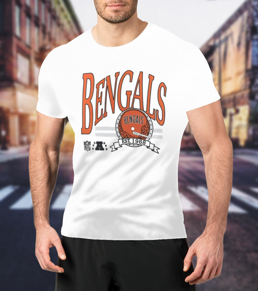 Bengals Est 1968 Helmet Vintage Football Cincinnati T-Shirt